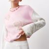 Women 25 UNION | Jumper With An Active Print Flower Pink