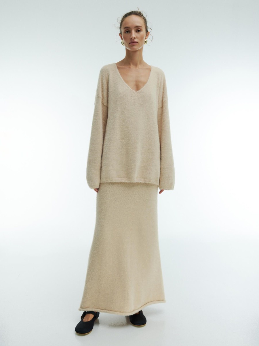 Women 25 UNION | Oversized Jumper Made Of Fluffy Yarn Cynthia Cream