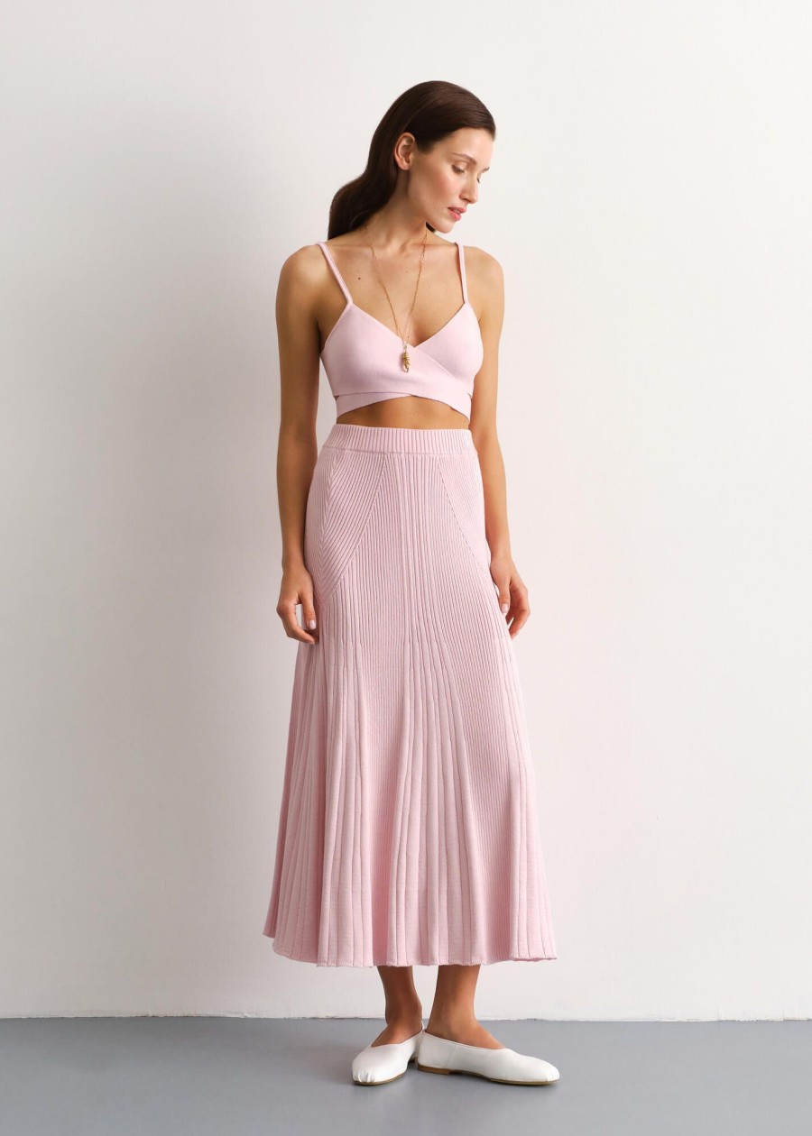 Women 25 UNION | Ariel A-Line Midi Skirt Pink