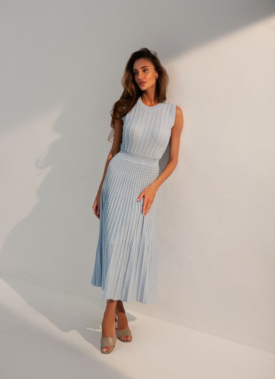 Women 25 UNION | Midi Dress Openwork Blue