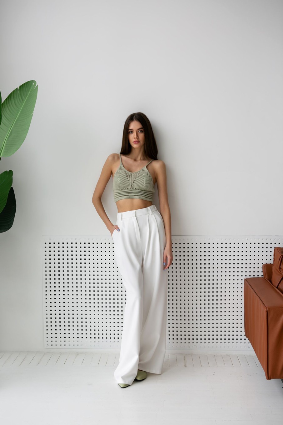 Women 25 UNION | Wide Leg Trousers Palazzo Milk