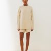 Women 25 UNION | Suit Made Of Fluffy Yarn From A Jumper And Shorts Tati Cream