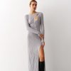 Women 25 UNION | Midi Dress With Curvy Cutouts Gray