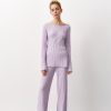 Women 25 UNION | Suit With Textured Pattern Primavera Lavender