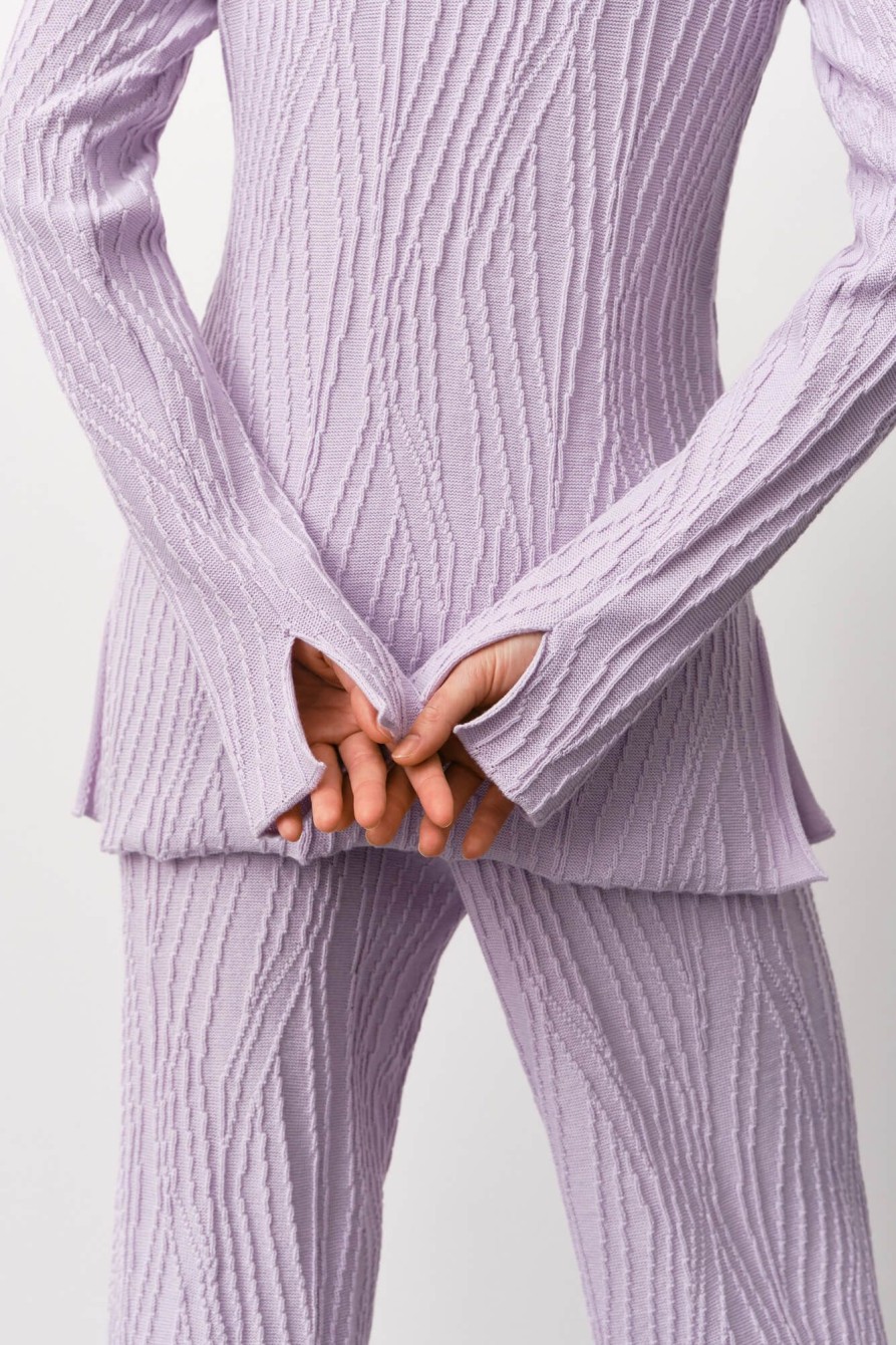 Women 25 UNION | Suit With Textured Pattern Primavera Lavender