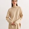 Women 25 UNION | Free-Cut Sweater With Slits Cream