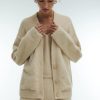 Women 25 UNION | Cardigan Made Of Fluffy Yarn Home Cream