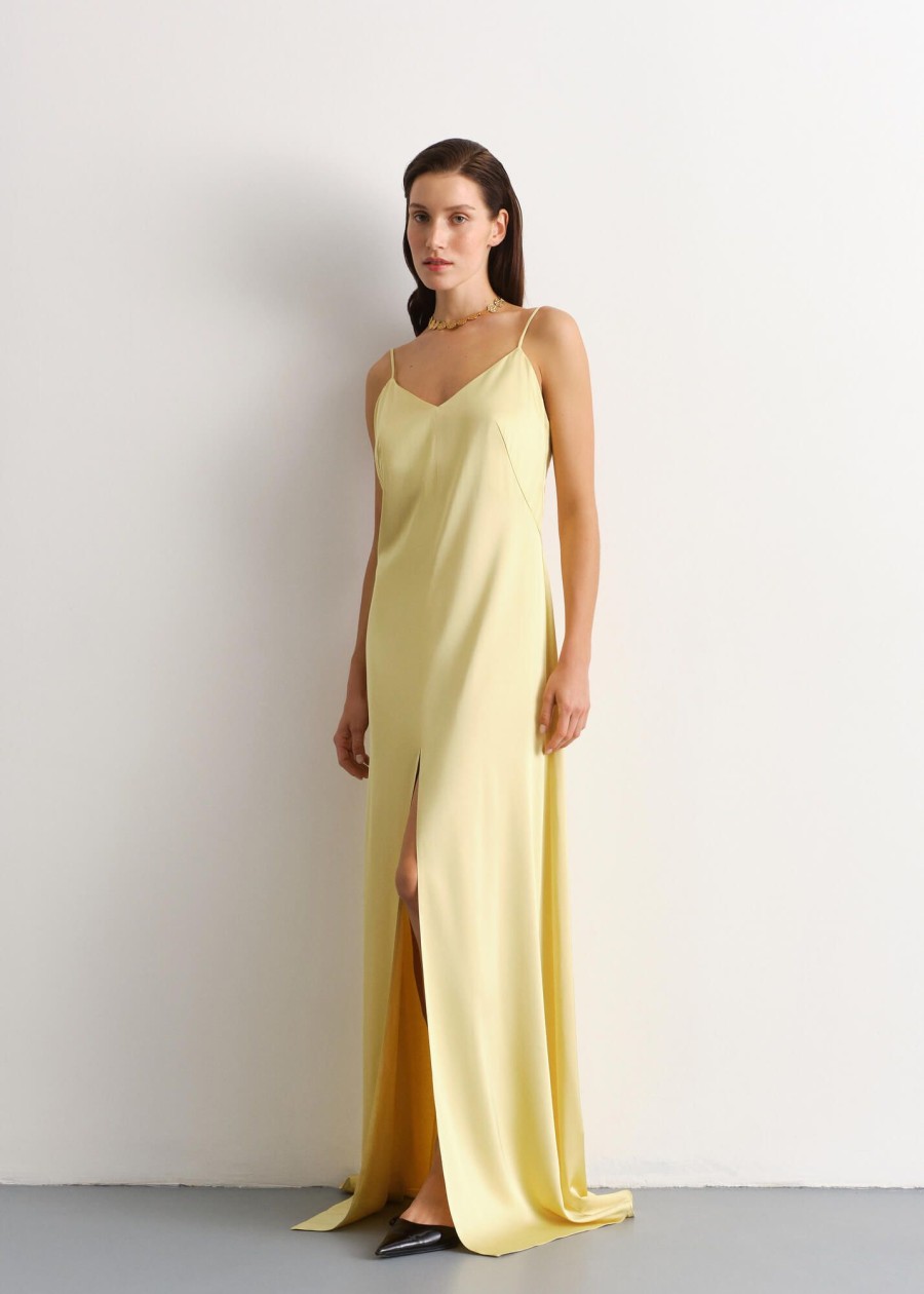 Women 25 UNION | Golden Dress Swan Made Viscose