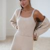 Women 25 UNION | Cardigan Made Of Fluffy Yarn Cream