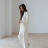 Women 25 UNION | Straight Cut Sweater Suit With Straight Trousers Made Of Thick Jersey Milk