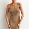 Women 25 UNION | Mini Dress In Elastic Band Caramel