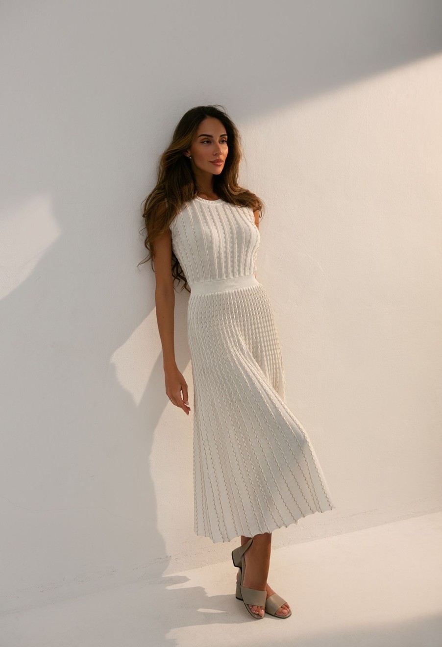 Women 25 UNION | Midi Dress Openwork Milk