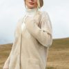 Women 25 UNION | Cardigan Made Of Fluffy Yarn Pero Cream