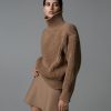 Women 25 UNION | Sweater With A High Neck Caramel