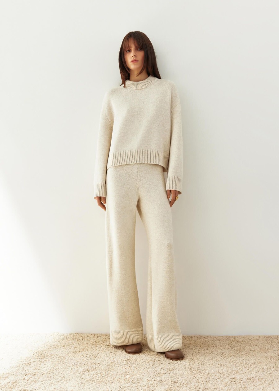 Women 25 UNION | Costume Sweater With Trousers Nidea Light Beige