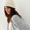 Women 25 UNION | Hat Made Of Soft Yarn With A Turn Up Kaya Light Beige