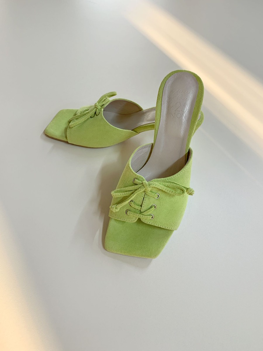 Women 25 UNION | Lime Lace Up Mules