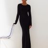 Women 25 UNION | Long Sleeve Dress Made Of Natural Viscose Aurora Black