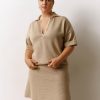 Women 25 UNION | Textured Mini-Skirt Beige Size L-Xl