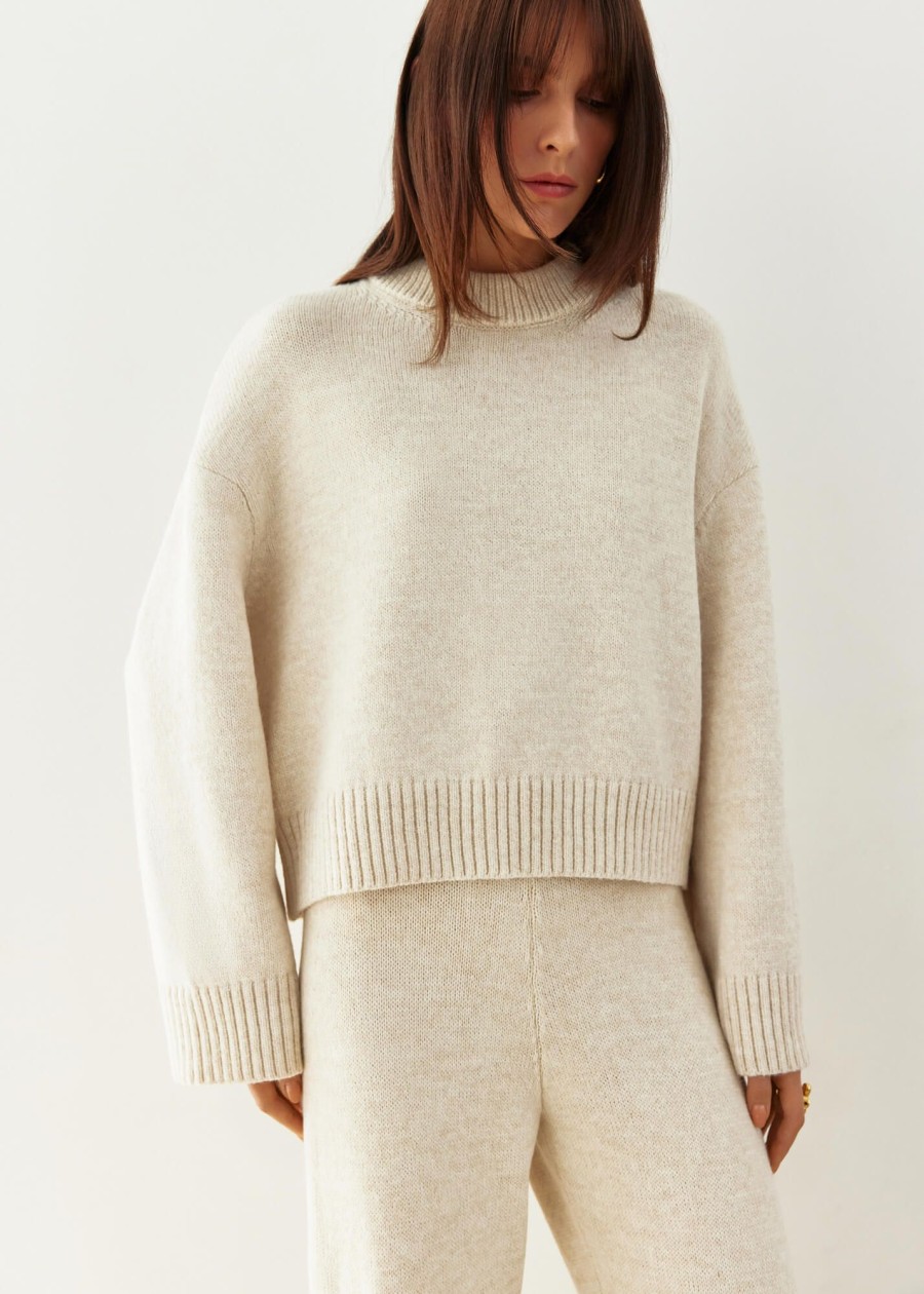 Women 25 UNION | Sweater With Cuffs Nidea Light Beige