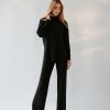 Women 25 UNION | Straight Trousers Made Of Thick Jersey Black