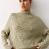 Women 25 UNION | Sweater With A Geometric Print Light Olive