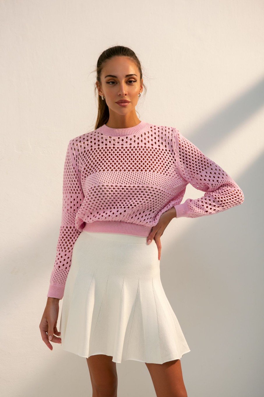 Women 25 UNION | Jumper Openwork Hot Pink