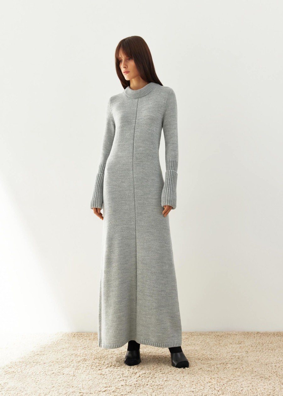 Women 25 UNION | Maxi Dress With Accent Cuffs Athena Gray