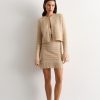 Women 25 UNION | Boho Suit With Jacket, Skirt And Top Cream