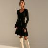 Women 25 UNION | Dress With A-Line Skirt Black