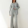 Women 25 UNION | Straight Cut Trousers With Cuffs Nidea Gray