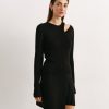 Women 25 UNION | A Jumper Suit, A Combination Of Two Tops And A Mini Skirt Of An Asymmetric Cut Black