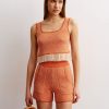 Women 25 UNION | Two-Piece Suit Ray Of Life With Top And Shorts Terracotta + Cream