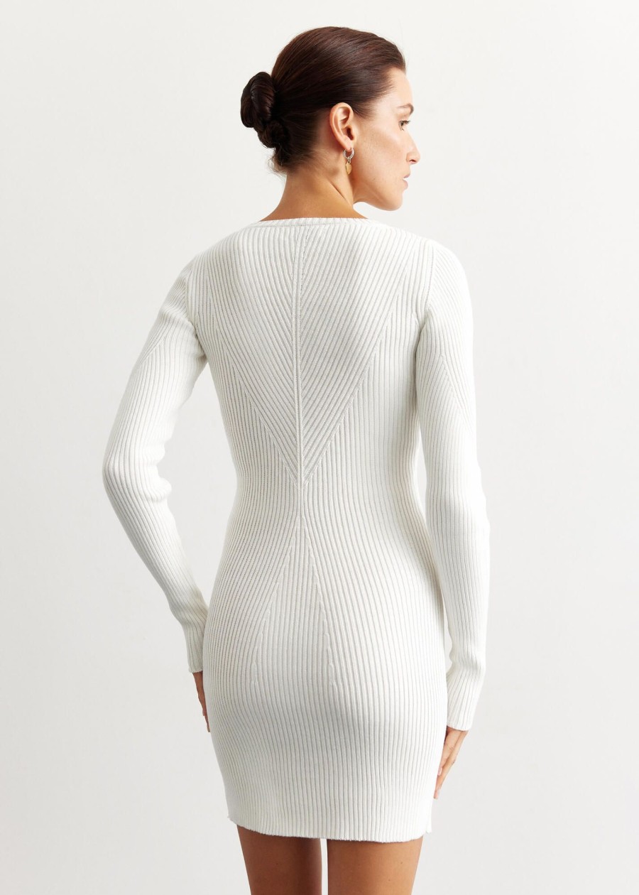 Women 25 UNION | Dress Silhouette Mini Textured Knit Milk