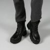 Women 25 UNION | Boots Leather Lace-Up Black