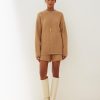 Women 25 UNION | Suit Made Of Fluffy Yarn From A Jumper And Shorts Tati Caramel