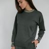 Women 25 UNION | Jumper With Colored Cuffs And Neck Antracite