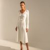 Women 25 UNION | Dress With A-Line Skirt Milk