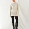 Women 25 UNION | Costume With Perforated Sweater And Skirt Mini Ottawa Light Beige