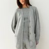 Women 25 UNION | Elongated Straight Cut Cardigan Nidea Gray