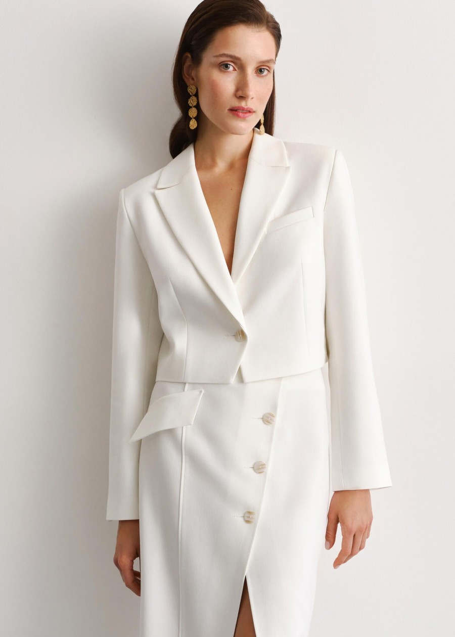 Women 25 UNION | Valerie Suit With Jacket And Skirt Milk