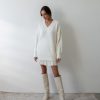 Women 25 UNION | Oversized Jumper With V-Neck Milk