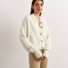 Women 25 UNION | Bomber Cardigan With A Closed Neck Milk