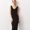 Women 25 UNION | Midi Dress With A Round Neckline Dune Black