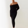 Women 25 UNION | Off-Shoulder Midi Dress Marite Black