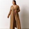 Women 25 UNION | Ribbed Caramel Cardigan Size L-Xl