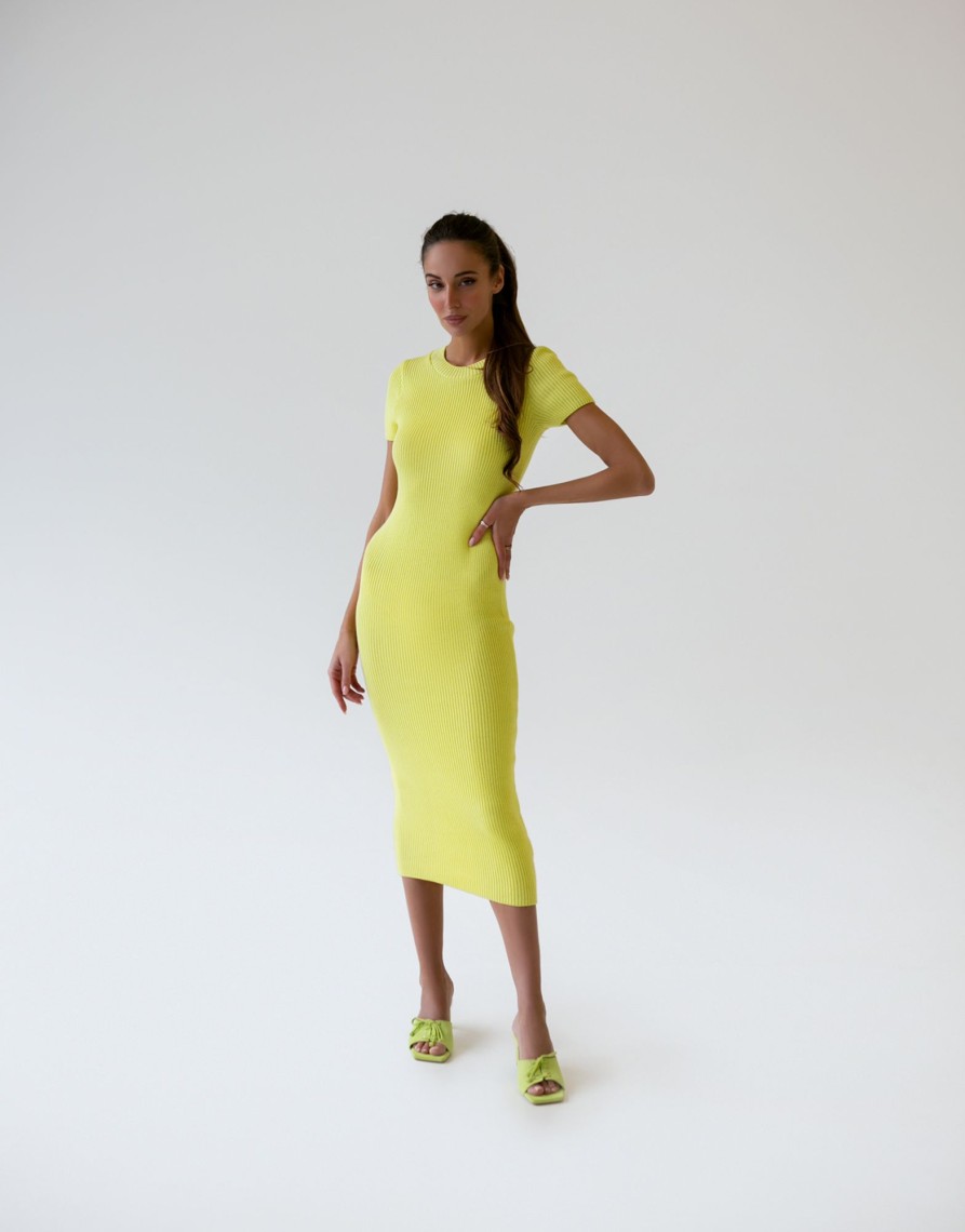 Women 25 UNION | Lime Elastic Dress