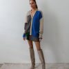 Women 25 UNION | Color Block Cardigan Beige