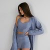 Women 25 UNION | Suit With Top, Cardigan And Jeans Shorts