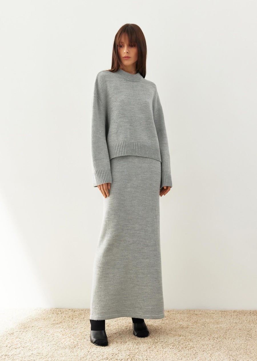 Women 25 UNION | Costume Sweater With Skirt Nidea Gray